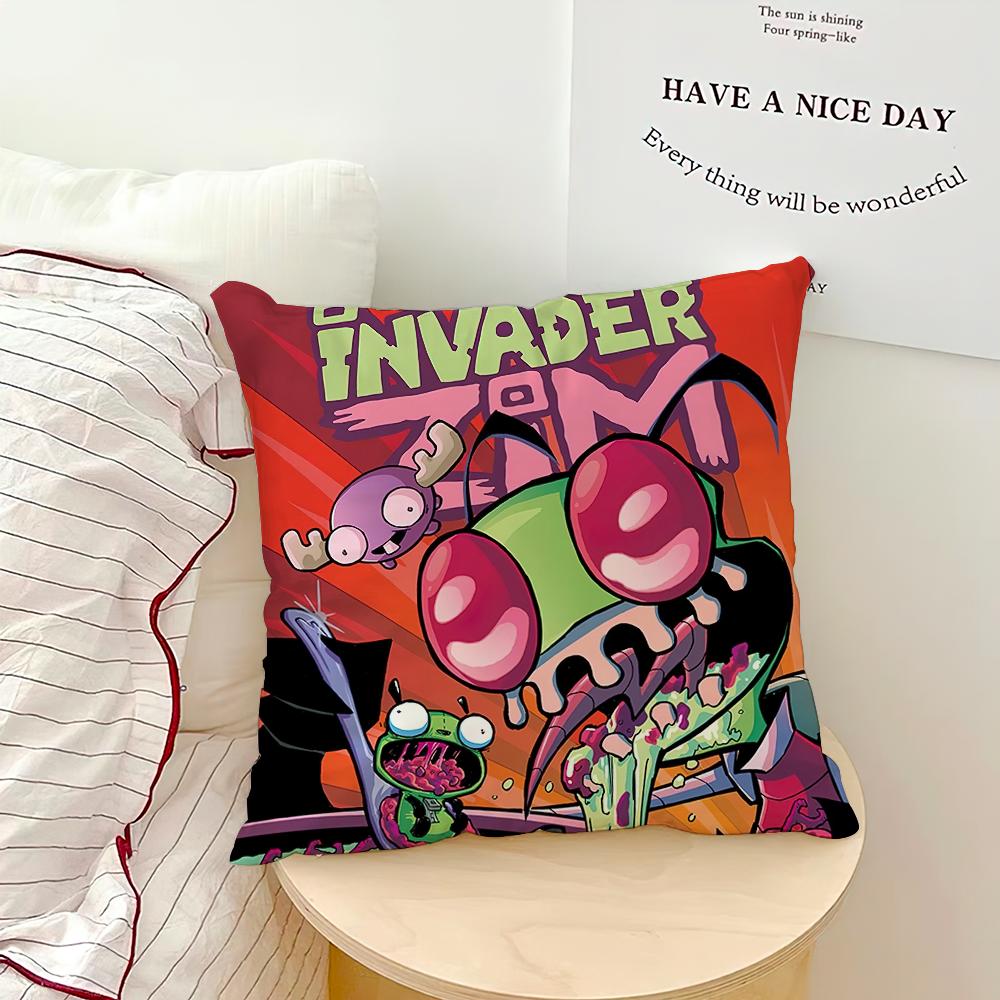 Cartoon I-nvader Zim Cool cute cushion cover Pillow Cover Home Sofa living Decoration Room Office Car Nordic Simplicity