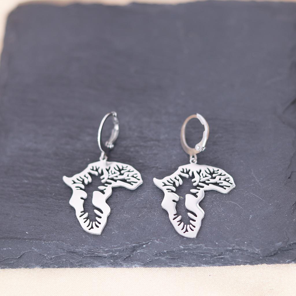 Kinitial Stainless Steel Unicorn Ankh Triangle Cross Snowflake Dandelion Mermaid Earrings For Women Trendy Piercing Jewelry