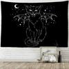 Black Cat Psychedelic Tapestry Wall Hanging Bohemian Tapiz Witchcraft Mystery Dormitory Bedroom Home Decor5