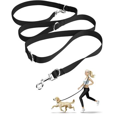 Correa ajustable para perros con manos libres, correa de entrenamiento multifuncional negra para perros pequeños y medianos, suministros lavables