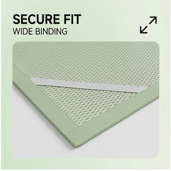 Summer Cooling Ice Vine Bed Mat, Foldable Soft Fabric, for Bedroom, Single Bed, with Pillowcases