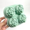 Rose Flower Silicone Ice Cube Tray 9-Cavity Square Mold for Chocolate Candy Flexible Non-Stick
