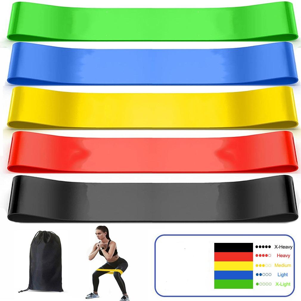 5Pcs Resistance Bands Set Fitness Elastic Bands Exercise Training Physiotherapy Gym Equipment For Home Crossfit Workout