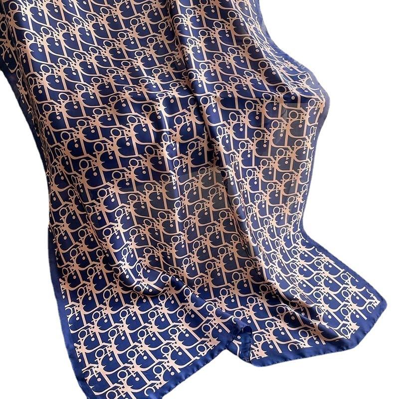 1 Pcs 180x90cm Korean Spring and Autumn New Fashion letter imitation silk scarf, dual-purpose air conditioner shawl, beach towel