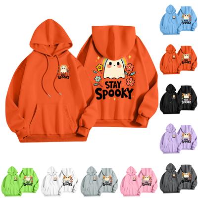Sudadera con capucha de manga larga con estampado de Halloween para niños