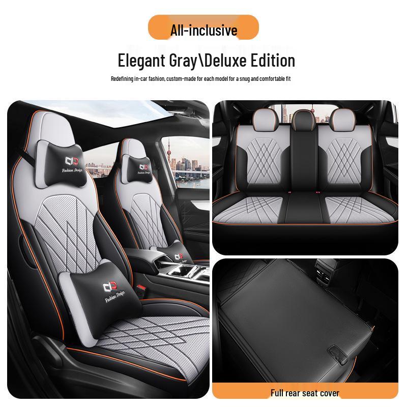 New Model Jianghuai Sihao A5 Full Leather Car Seat Cushion - Universal, All-Season