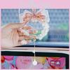 Stylish Car Hanging Butterfly Bow Car Pendant Synthetic Crystal Material Modern Design Multiple Color Options