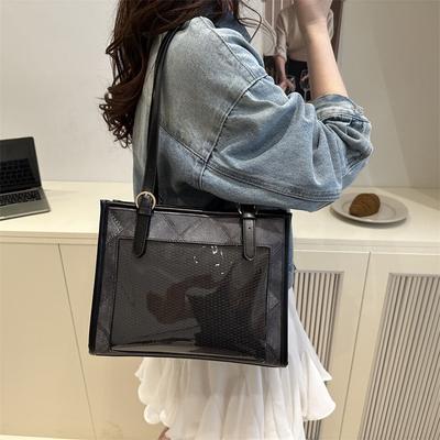 New Large-capacity Transparent Design Single Shoulder Underarm Bag Casual Student Versatile Practical Portable Messenger Bag