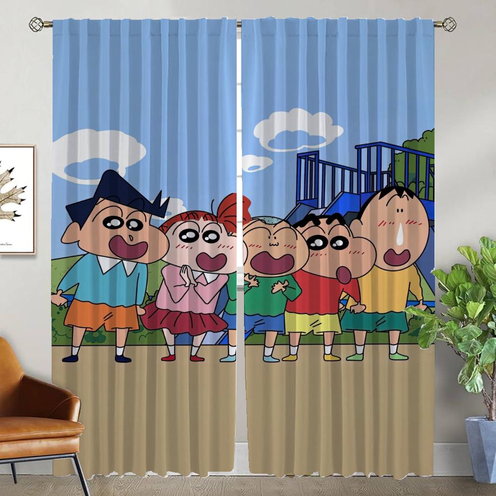 Kitchen Curtains for Camera Crayon Modern Living Room Curtains 2 Pieces Halloween Decoration Blackout Curtain Shades Partition
