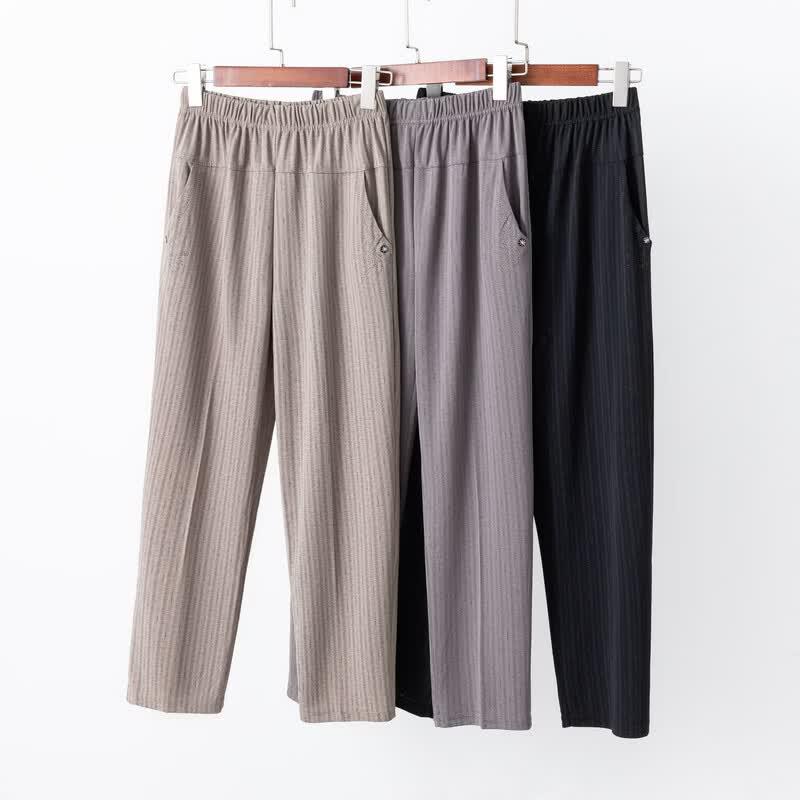 LangSha Women's Plus Size Summer Straight Cropped Pants