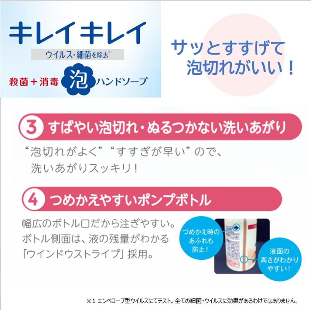 Capacity for Commercial KireiKirei Medicated Foaming Hand Soap 4L Fruit Mix Scent Refill [Large Use] (Quasi-drug)