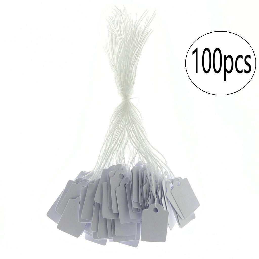 100-Pack Cotton Handwrite Jewelry Tags for DIY Display