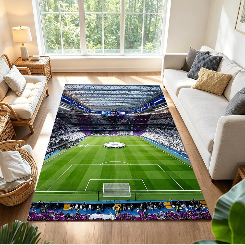 Soccer Stadium Night Match Portable Floor Mat Soft Plush Non-slip Bottom All-season Home Use Minimalist Modern Style Wedding Party Gift