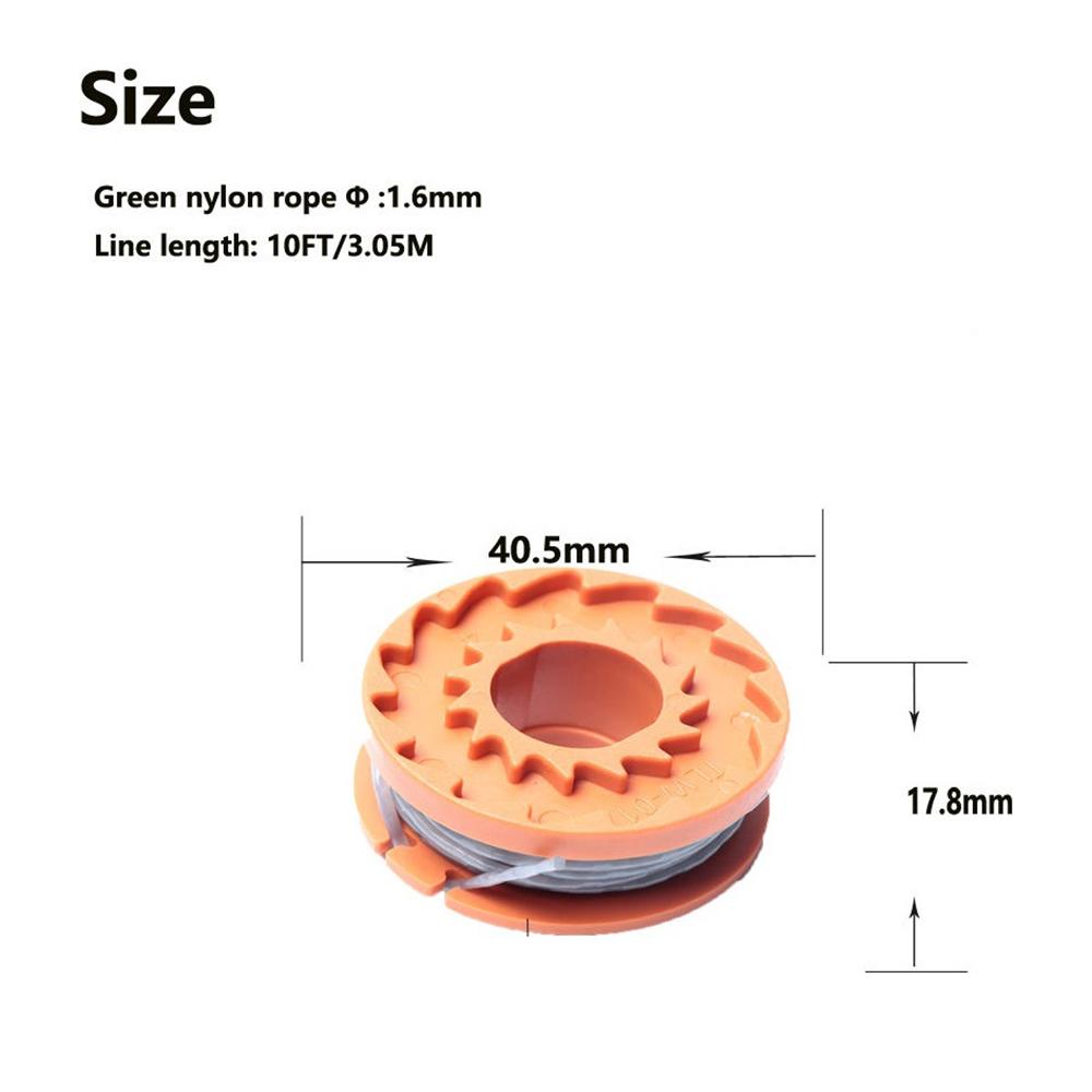 2Pcs Nylon Rope Spool for Spear and Jackson/Mac Allister/Qualcast/Worx Lawn Mower Part