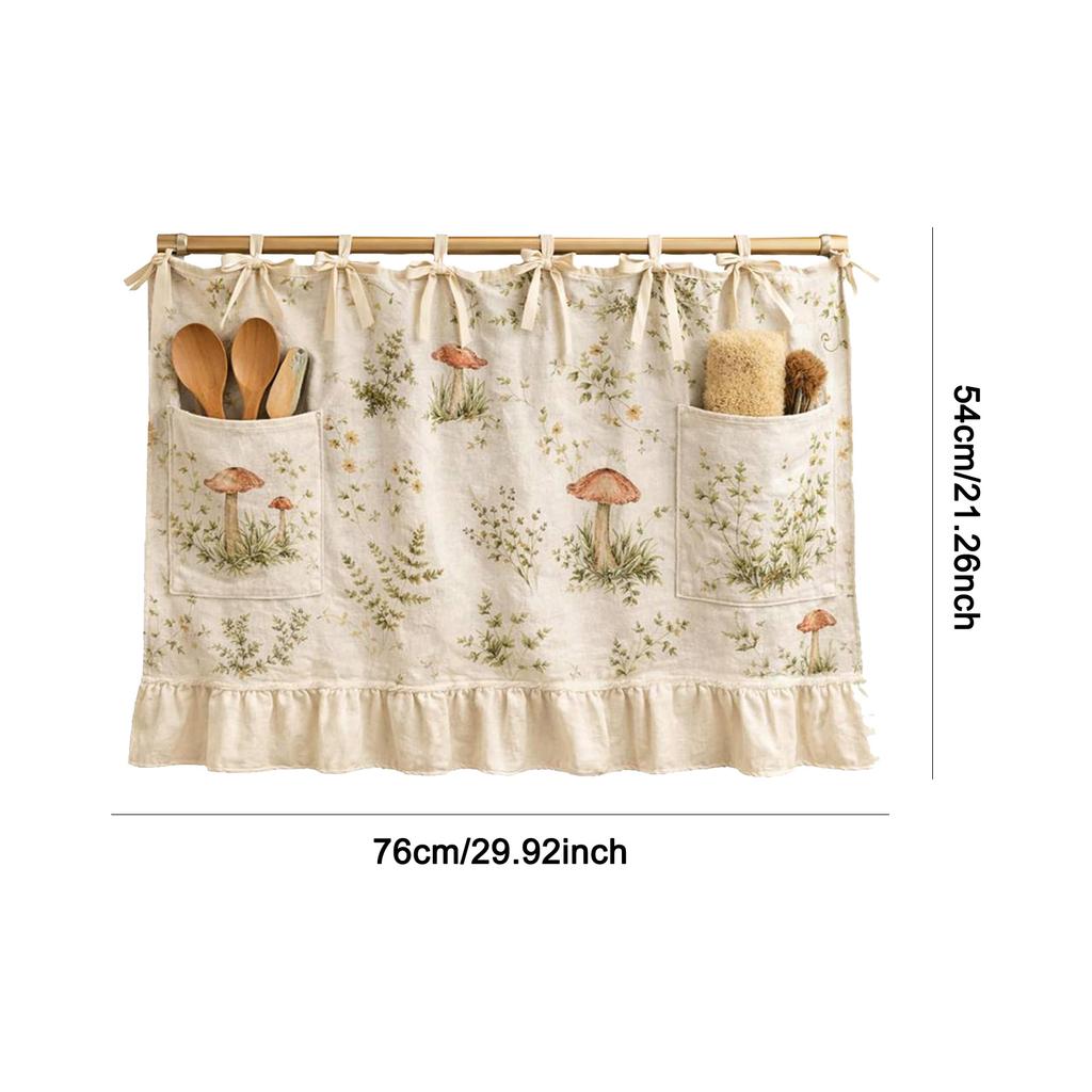 Handmade Oven Curtains with Adjustable Lace Kitchen Dishwasher Hidden Curtains for Dishwasher Washing Machine Range Hide Clutter