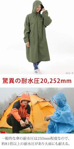 Radweather Waterproof and Breathable Rain Poncho (Khaki)