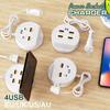 5.1A 4 Ports Multifunction USB Desktop Power Strip Holder EU/US/UK Plug USB Type C Quick Charging Socket For Phone Tablet Laptop