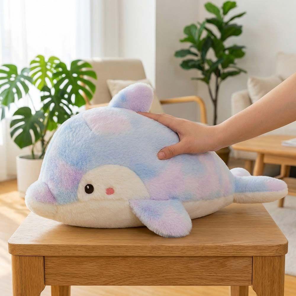 Soft Animal Dolphin Doll PP Cotton Animal Plush Pillow Colorful Dolphin Plush Doll  Boys Girls
