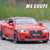 BMW M4 Coupe M Power Simulation Diecast & Toy Vehicles Sounds & Light Pull Back Car 1:32 Alloy Model Birthday Gifts