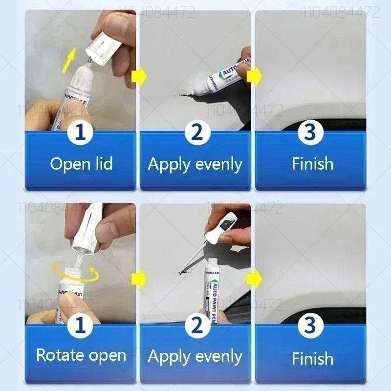 For Jeep Wrangler 1987-2025 2024 2023 Paint Repair Pen Touch Up Scratch Remover DIY Auto Accessories Black White Blue Yellow