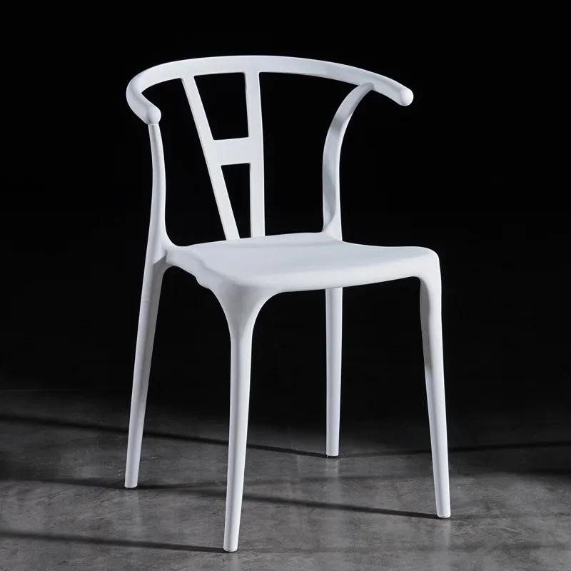 Plastic Designer Dining Chair Replica Bar Stool Arm Salon Wishbone Dining Room Chair Kitchen Dinette Chaises Home Furniture