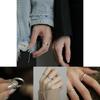 Chic Geometry Vintage Inspired Open Ring For Couples Adjustable And Design Fashionable