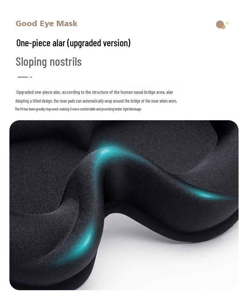 Bestselling 3D Contour Sleep Mask with One-Piece Nose Wing, Perfect for Insomnia and Complete Darkness