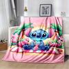 1pc Stitch Printing Blanket - Soft, All-Season Throw for Office Blanket, Personalized Gift with Adorable Cartoon Design