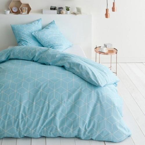 

Makiteks Cotton Jeha Blue 200X220 + 2*(50X70) Двойной пододеяльник и наволочка