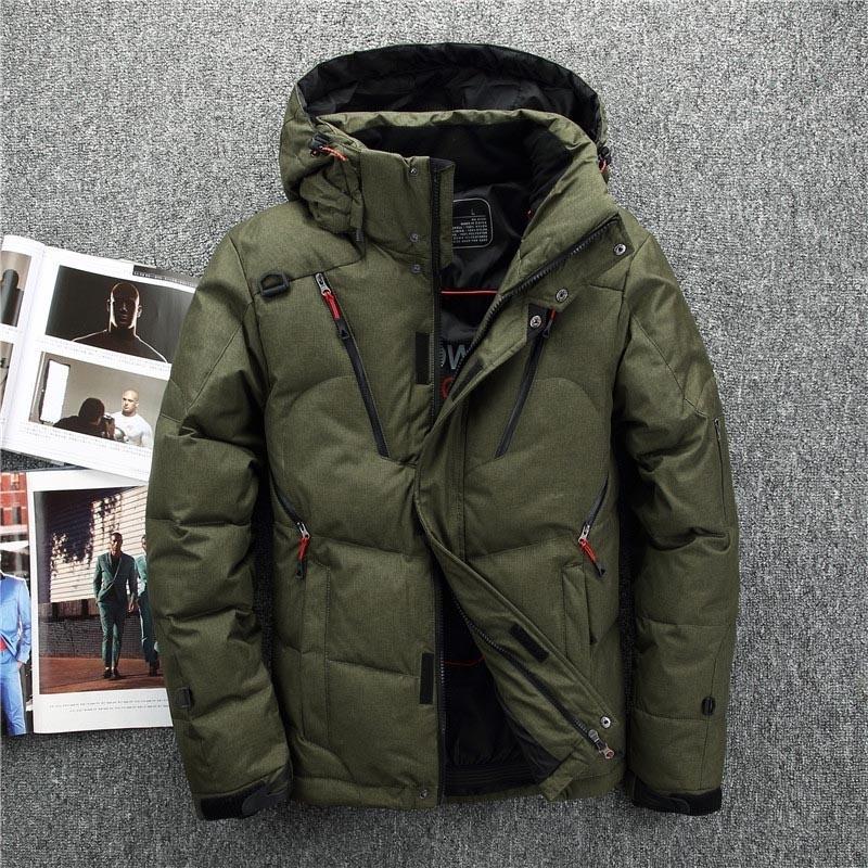 

Товстий пуховик White Duck Чоловіче пальто Snow Parkas Чоловічий теплий брендовий одяг Зимовий верхній одяг XXXL