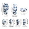 1:12 Dollhouse Vase Doll House Vase Vessel Vase Mini Vase Blue & White Porcelain with A Strong Chinese Style Decorat