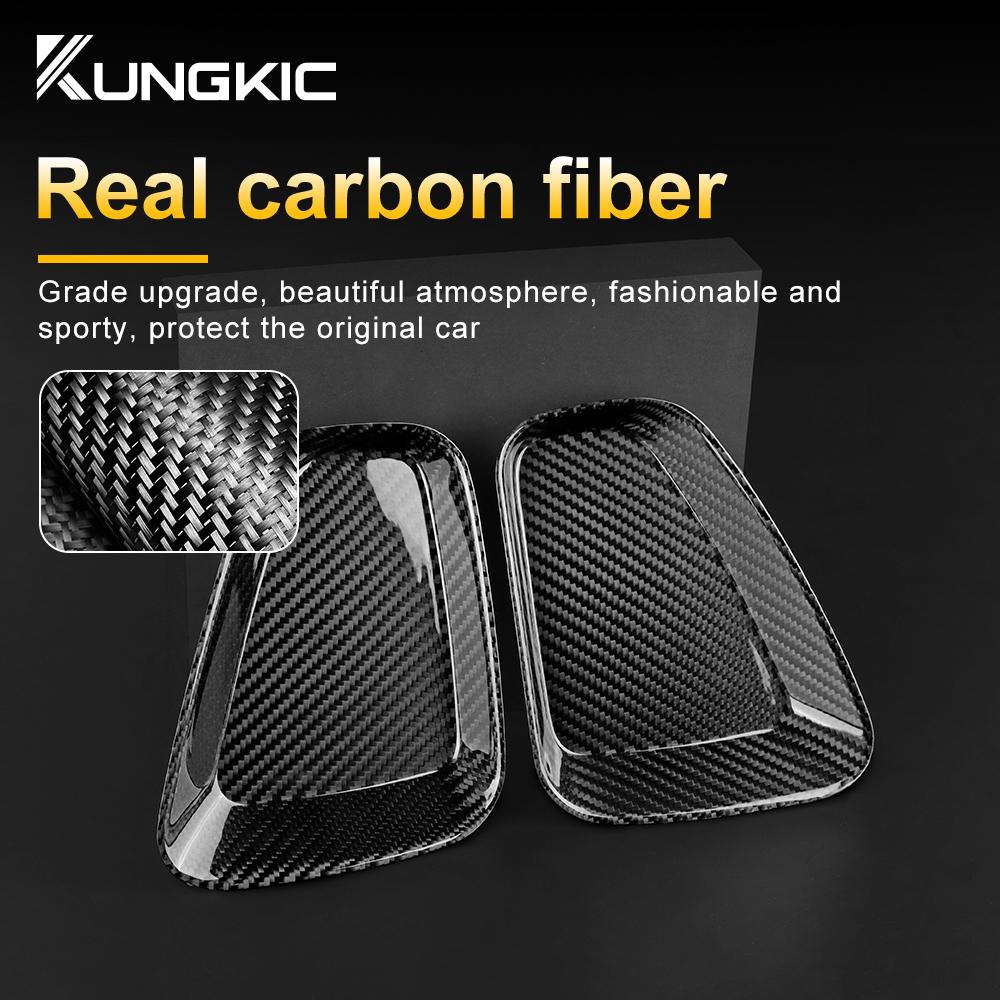 Real Hard Carbon Fiber Sticker For Fiat 500 Abarth 595 695 2017 2018 2019 2020 2021 2022 2023 Rear Tail Light Cover 1Pair