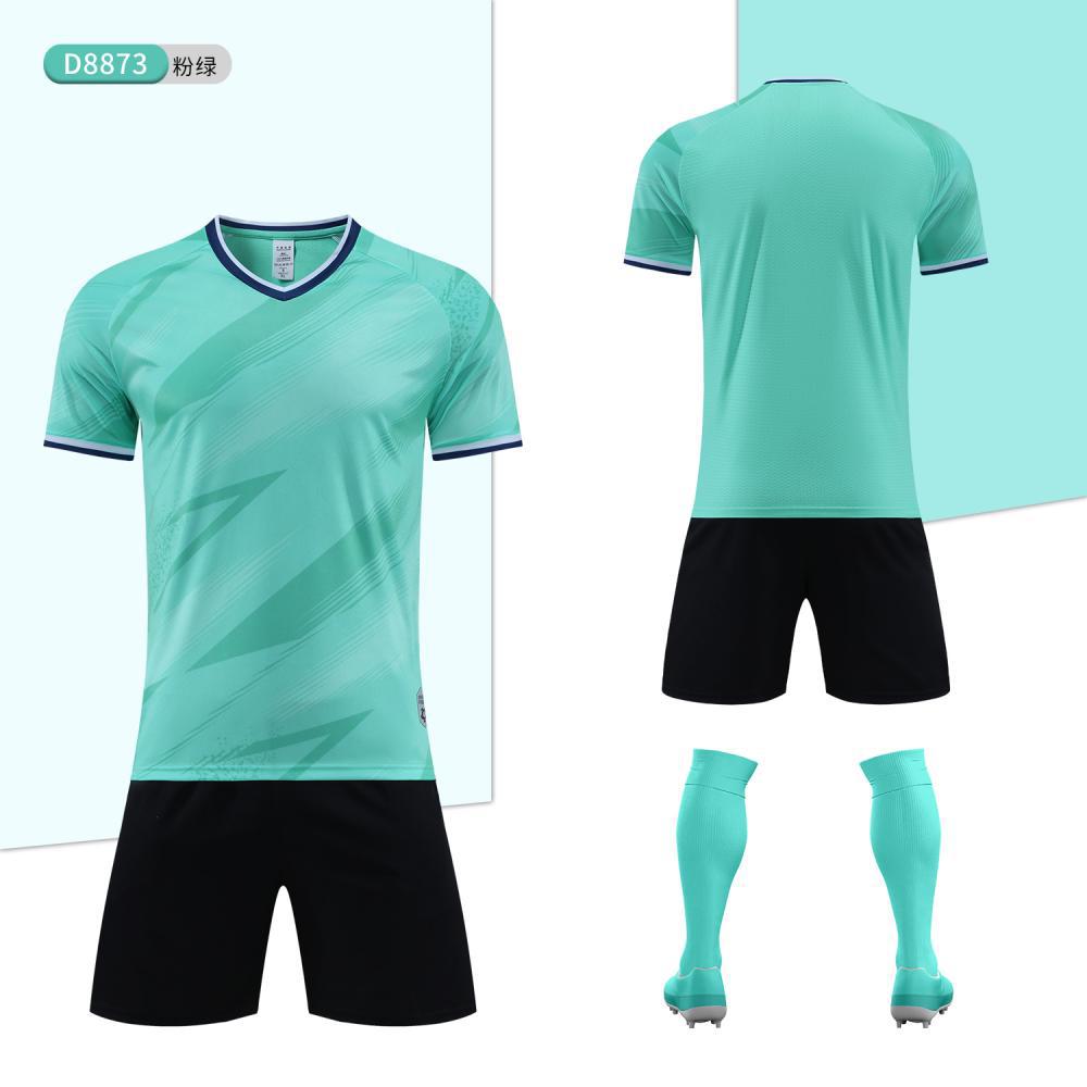 New football jersey set, slick plate competition training team uniform, adult and children's uniform, thin breathable football jersey