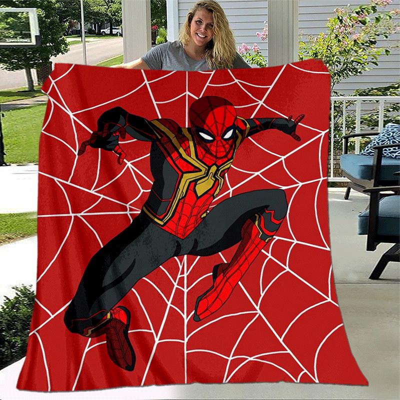 1pc Spider-Man Printing Blanket - Soft, All-Season Throw for Office Blanket, | Personalized Gift with Adorable Cartoon Design