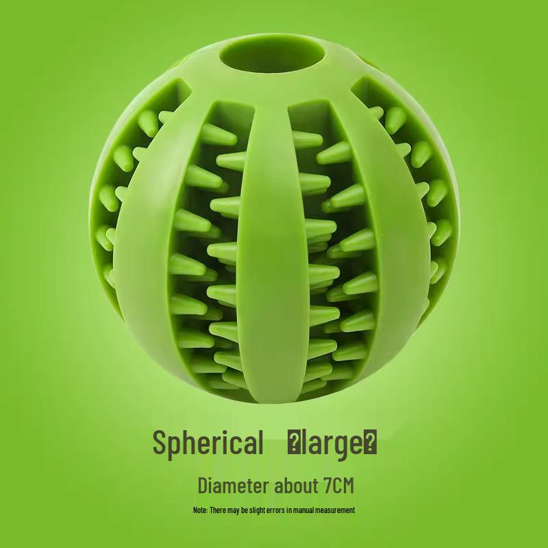 Pet Dog Toy: Bite-Resistant Rubber Molar Ball for Teeth Cleaning and Boredom Relief - Available In Small, Medium, Large with Sound Feature