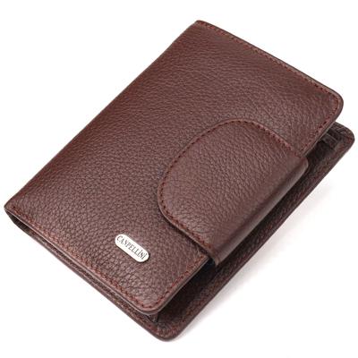 Women's Vertical Wallet Made of Genuine Leather CANPELLINI Wallet 21679 Brown