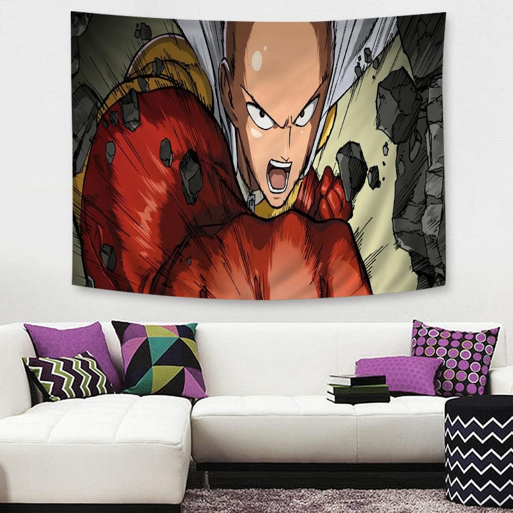 O-One P-Punch Man Hanging Bohemian Tapestry Hanging Tarot Hippie Wall Rugs Dorm Wall Hanging Home Decor
