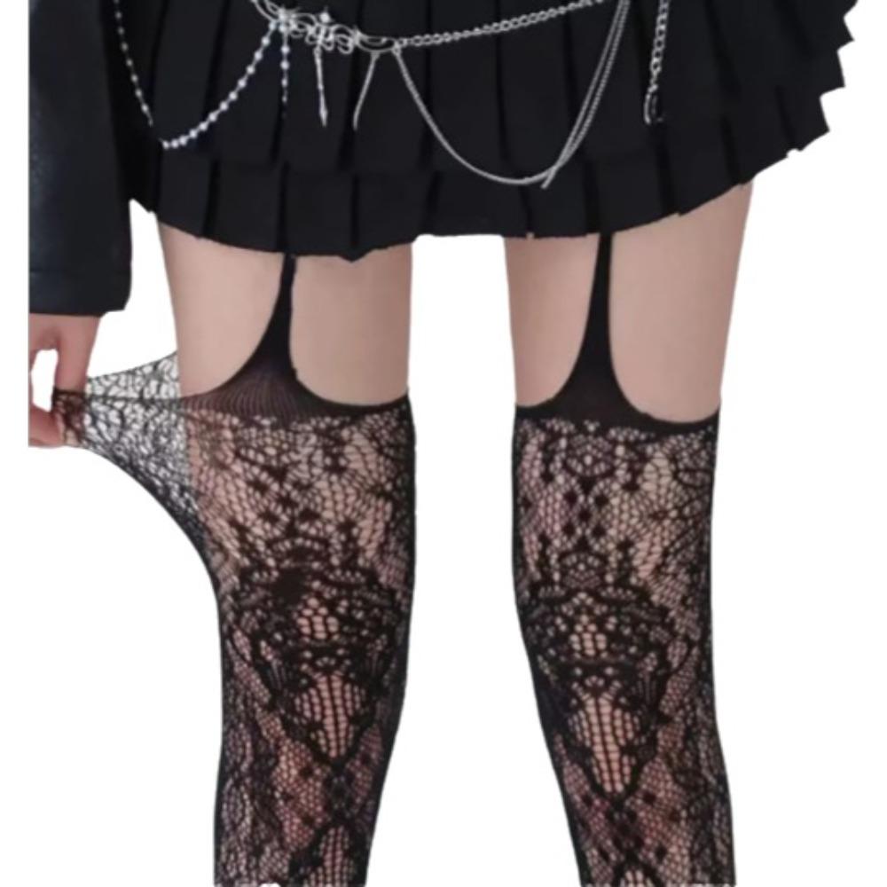 Mesh Design Net Socks Jacquard Small Flowe Hollowed Out Pantyhose  Summer Season