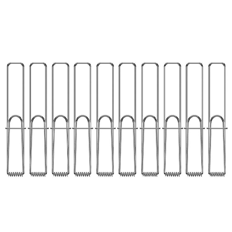 

Flat BBQ Clip Stainless Steel Short Vegetable Fork Leek Grill Clamp With Ergonomic Handle for Outdoor Cooking S