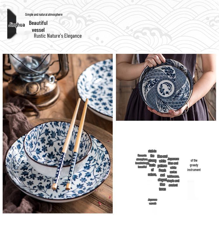 Hand-Painted Japanese Ceramic Bowl Set with Gift Box and Custom Logo Option