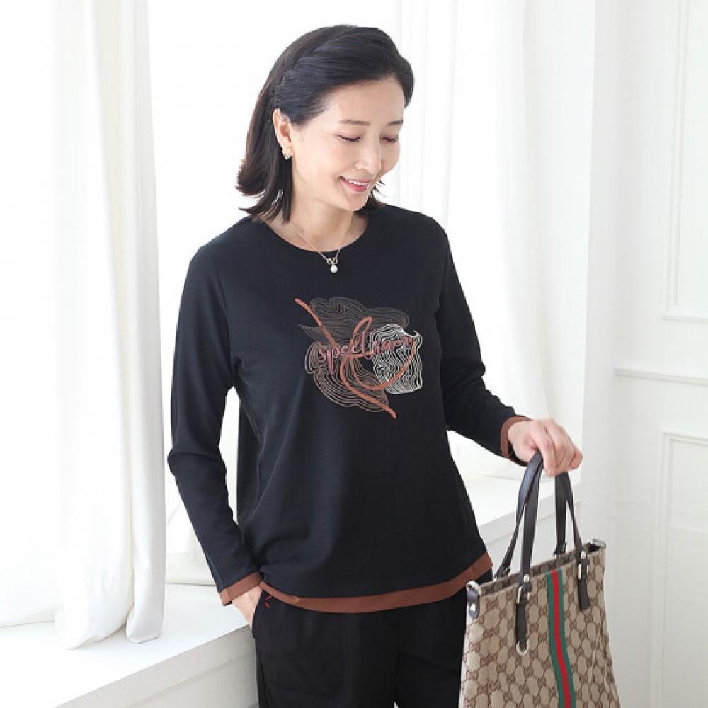 Shiz Madam Long Tee Wave Flower T57403