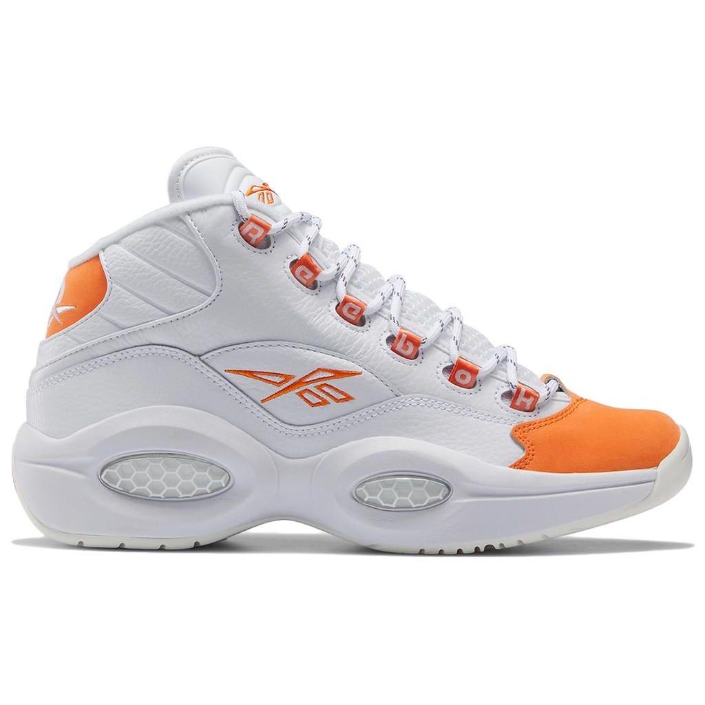 Reebok Question Mid Orange Toe 2023 Men Sneakers White HR1049