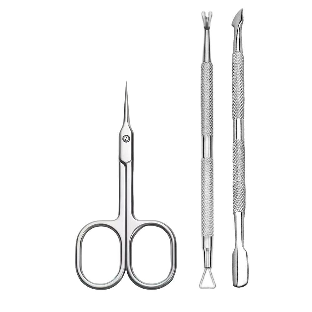 Nail Professional Stainless Steel Nail Cutter Scissor Nippers Muti Function Cuticle Pusher Remover Nail Care Manicure Tools