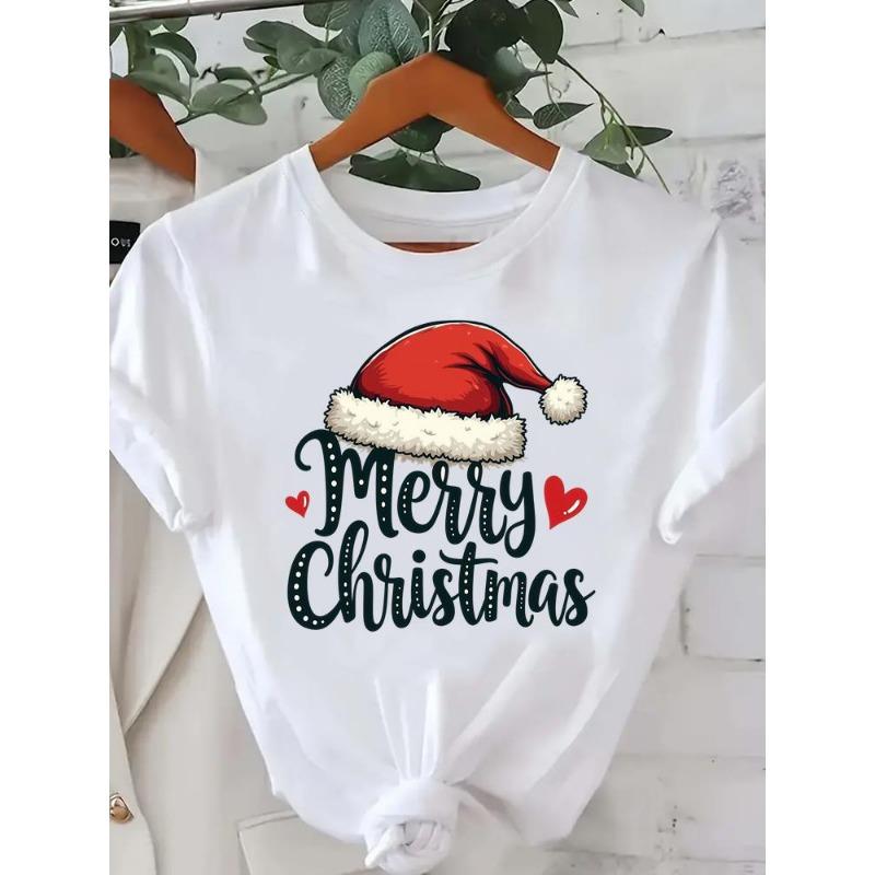 Trendy Tree Print, Stylish and Beautiful, 90s Style, New Year's Clothing, Women's Wear, Christmas Top, Holiday Graphic T-shirt