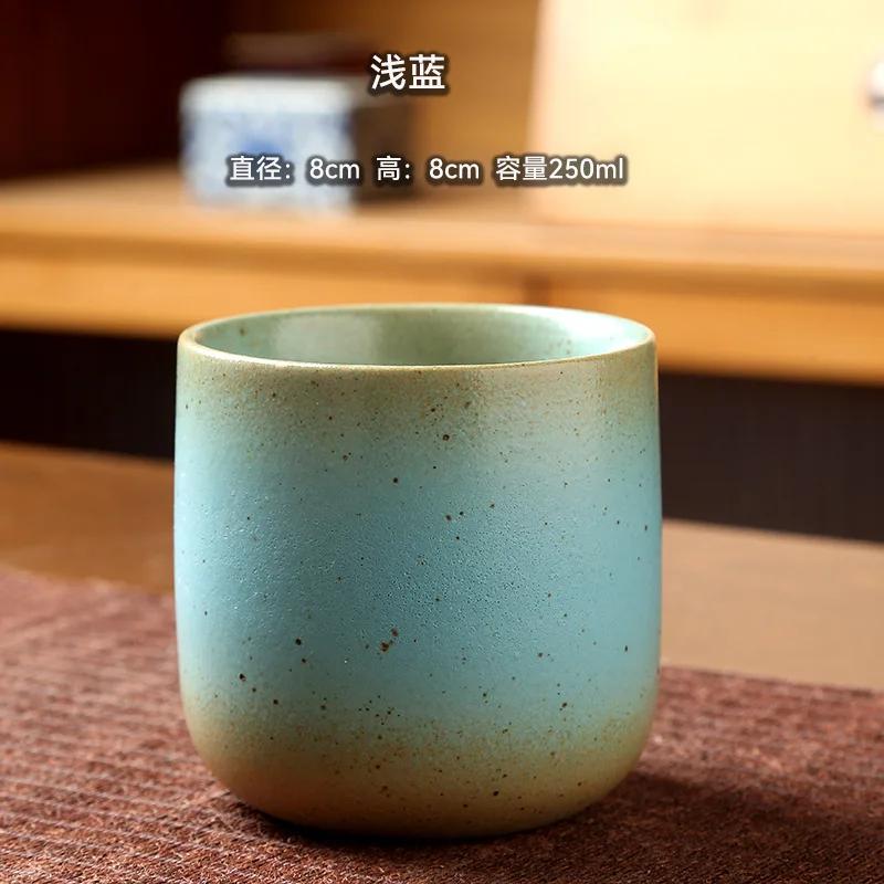 Cană de cafea retro de 250 ml, ceramică în stil japonez, ceașcă pentru mic dejun, creativitate, potrivire a culorilor, ceai cu latte, ceai de după-amiază, băuturi, vase de băutură