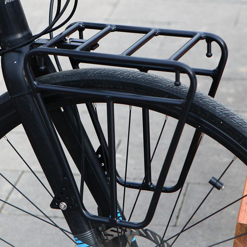 Bicycle Luggage Carrier Cycling Cargo Rear Rack Luggage Touring Carrier Racks Easy-to-Install Front Pannier Rack Stand Footstock