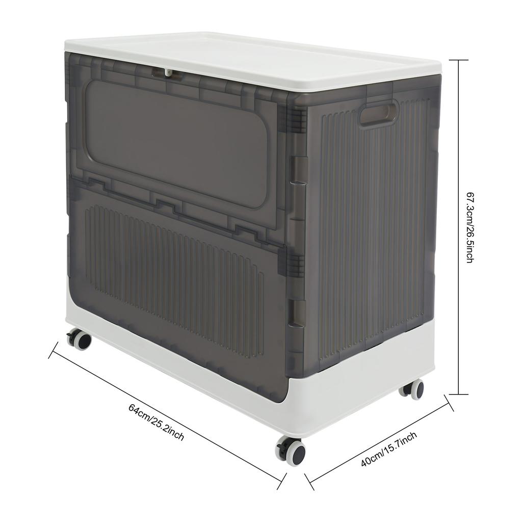 Large Capacity Clothes Basket, Rolling Laundry Basket, Collapsible Laundry Basket Injection-molded HIPS and PP for Families