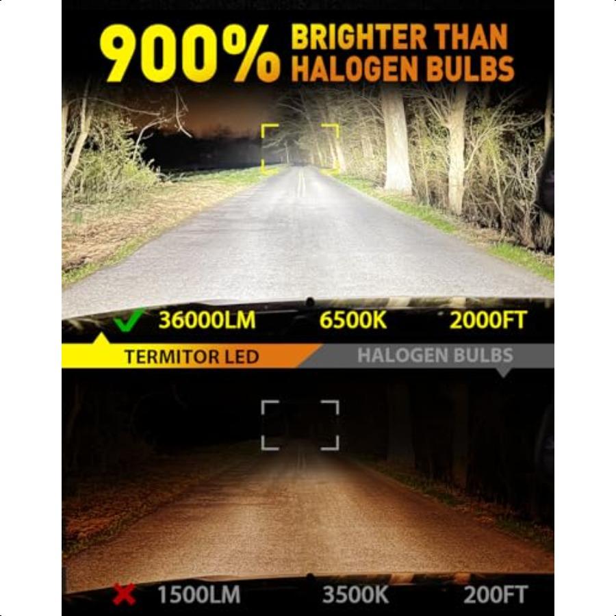 

Светодиодные лампы H4 9003 HB2 Дальний/Ближний свет 36000 лм 900% Ярче 6500K Холодный белый 1:1 Мини Галогенные Лампы H4 9003 Габаритные Огни с United States