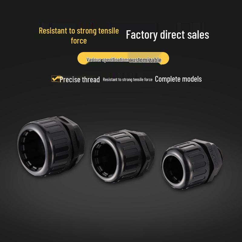 Plastic Tensile Wave Pipe Fitting with Nylon Claw Lock Nut for Cable Protection