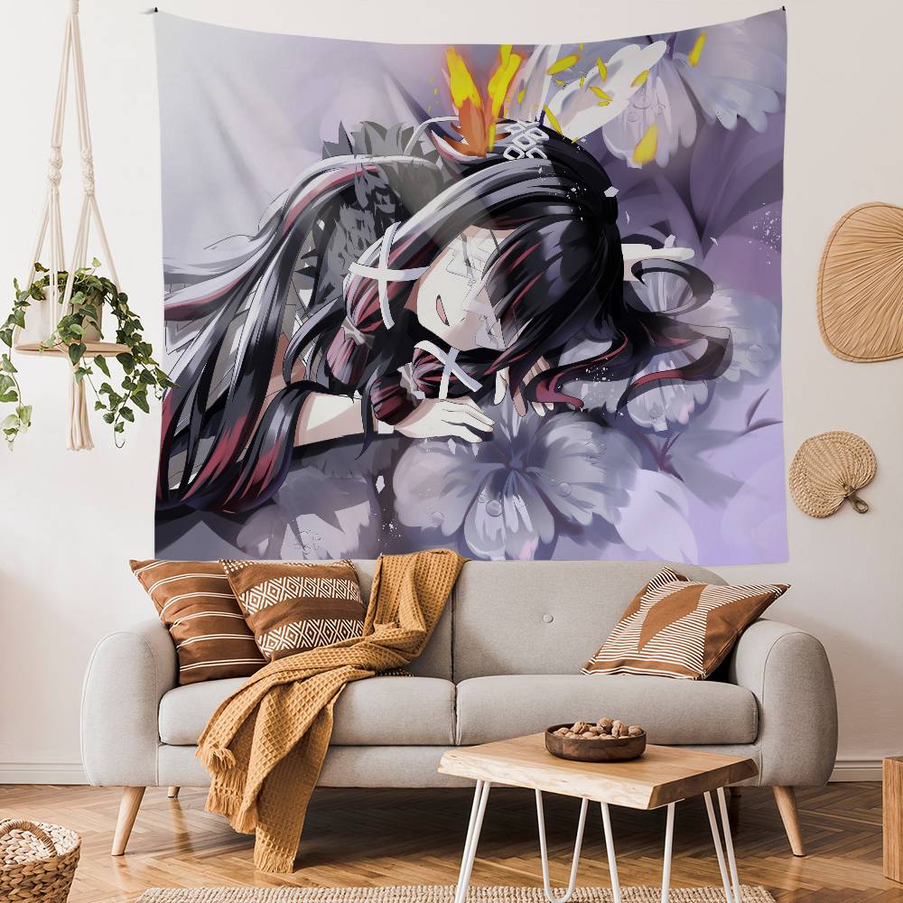 Genshin Impact Columbina Anime Cartoon Tapestry Bohemian Wall Tapestries Mandala Wall Hanging Sheets